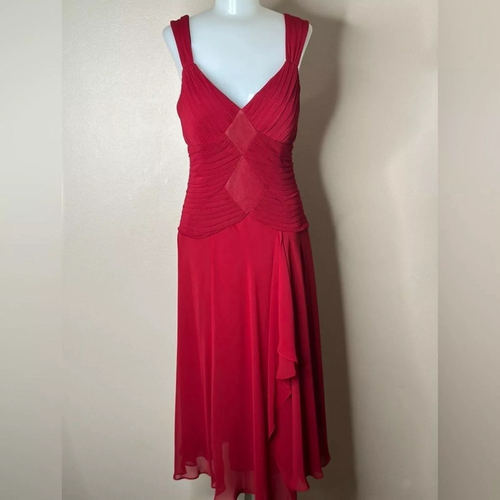 Sangria Red Sleeveless Midi Dress